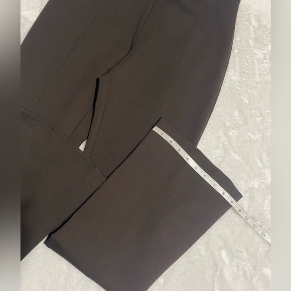 LUCY PARIS Kate Front Slit Trouser In Chocolate Brown. - Picture 11 of 12